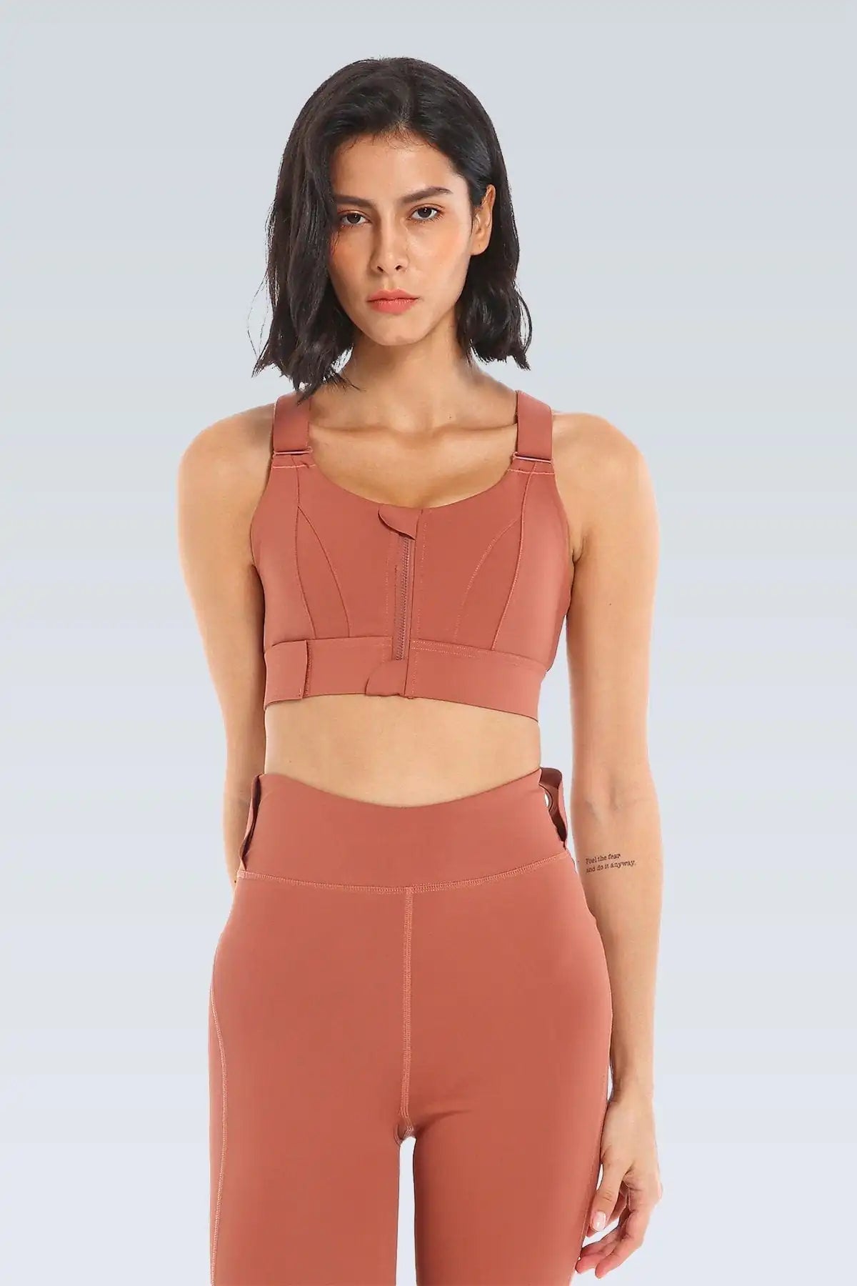 Adjustable Front Zipper Sports Bra Total Support High Impact Bra for Women Gift for Busy Nurse