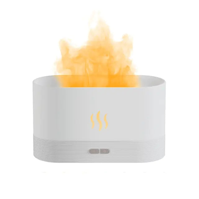 Aroma Diffuser LED Ultrasonic Flame Humidifier Bedroom Fragrance Flame Diffuser Essential Oil Diffuser