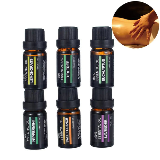 Water-Soluble Essential Oil Set Peppermint Lavender Tea Tree Lemon Grass Eucalyptus Sweet Orange