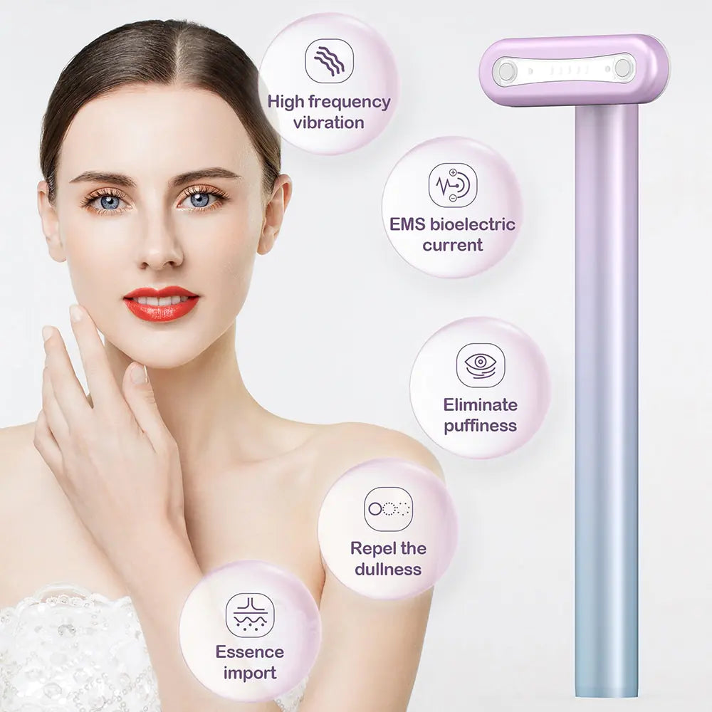 Face Massage Red Light Therapy Wand Red Light Therapy Stick for Eye Face Neck Skin Tightening