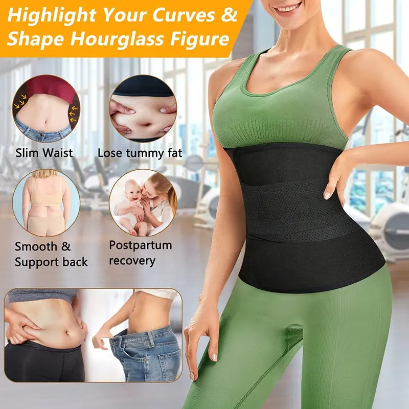 Women's Waist Band Trainer Cincher Corset Chest and Abdomen Support Colombian Girdle Slim Tummy Binder